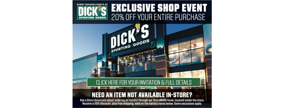 Dicks Sporting Goods Shop Event